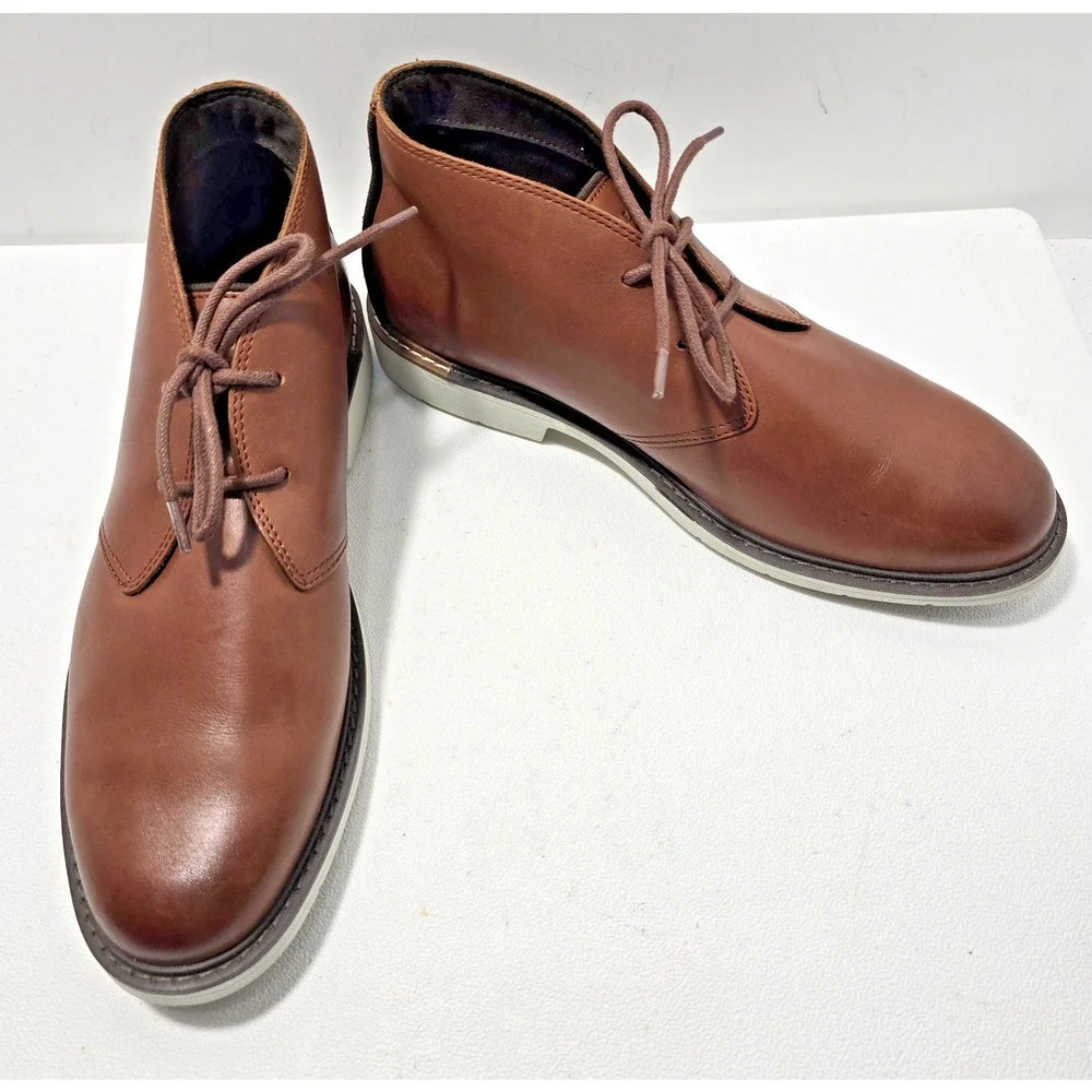 Cole Haan Go-to Lace Chukka Boots Men's 8.5M Woodbury Tan Round Toe Lace Up